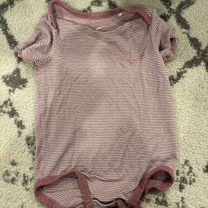 Nike Mauve Striped Infant One-Piece Bodysuit